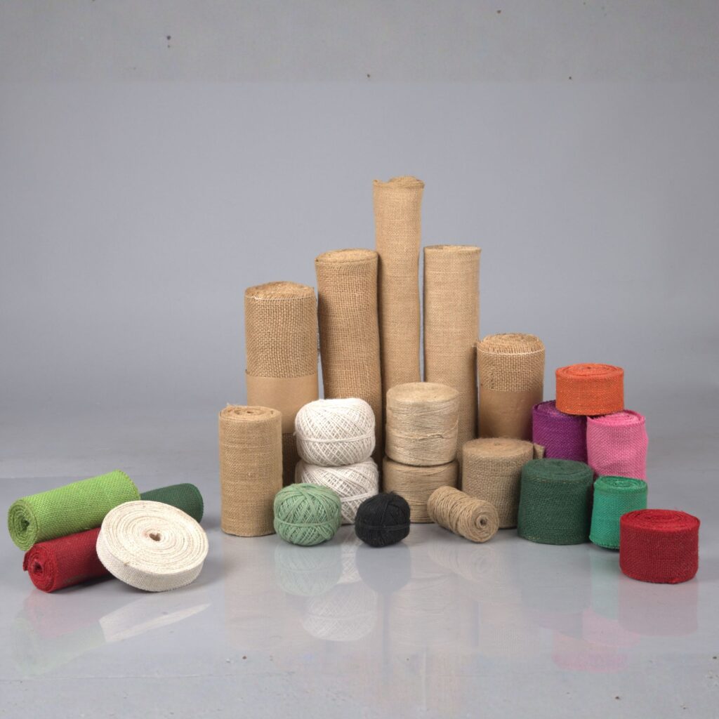 Wholesale burlap rolls fabric for US distributors, decorators, Sourcing agents, Event planners, Season decor suppliers, Scrapbooking Stores and procurement teams by Indian Crafts Supply
