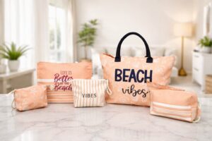 Wholesale cotton beach bags for retailers, resorts, and promotional merchandise programs by Indian Craft Supply