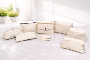 Wholesale cotton toiletry bags for US retailers, hospitality brands, and promotional merchandise programs by Indian Craft Supply
